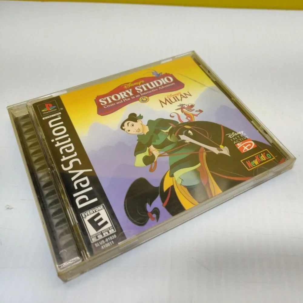 Disney's Story Studio Mulan Sony PlayStation 1 PS1 Complete Case Manual Game